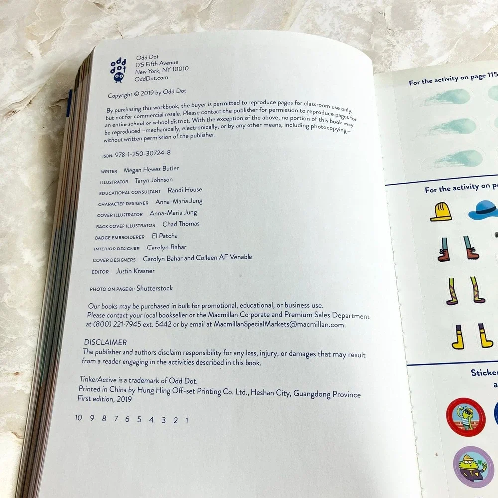 TinkerActive Kindergarten Science Workbook Learn Through Play Exercises Age 5-6